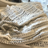 White and Black throw blanket for couch, African tufted throw blanket, Cotton woven blanket, Bohemian blanket throw, Gift for her