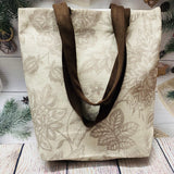 100% Linen Bag , Floral Tote Bag , Handmade bag for mom, Christmas gift for mmkm, Geandmom, teacher