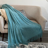 Super Soft Blanket, Cozy Throw, Orange Throw Blanket With Tassels, Extra Soft Rust Knitted Throw Blanket For Couch