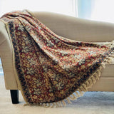 Handmade Throw, Boho Mud Cloth Hand Block Print Throw Blanket, Boho Throw Blanket, Bohemian Decor, Cotton Soft Throw for Couch, Gift