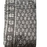 Vintage Brown Kantha Quilt Cotton Bedding, Block Print Bedcover Handmade Queen Kantha Bedspread, Kantha Blanket, Gift for Mom on Mother' day
