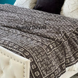 Vintage Brown Kantha Quilt Cotton Bedding, Block Print Bedcover Handmade Queen Kantha Bedspread, Kantha Blanket, Gift for Mom on Mother' day