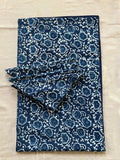 Blue and White Flower Pattern, Hand Block Print Tablecloth Table Cover Set for Wedding, Outdoor Events Home Farmhouse party, Gift