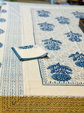 Indian block print floral tablecloth, Boho Vintage rectangular Tablecloth Handmade Table cloth, unique gift for mom, Hostess gift