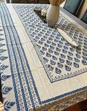 Indian block print floral tablecloth, Boho Vintage rectangular Tablecloth Handmade Table cloth, unique gift for mom, Hostess gift