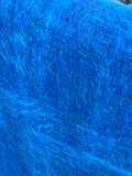 Cozy Scarf Blue Yak Wool Scarf Tibet blanket Soft Oversized Shawl Throw Meditation Wrap Blanket Yak Wool Hand-Loomed Nepal Handmade In Nepal