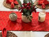 Red Napkins, Indian Hand Block Printed Cotton Cloth Napkins 20x20" Wedding Decor Event Home Party Restaurant Outdoor Gift