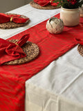 Red Napkins, Indian Hand Block Printed Cotton Cloth Napkins 20x20" Wedding Decor Event Home Party Restaurant Outdoor Gift