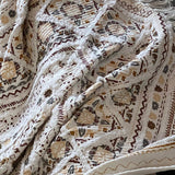 Beautiful Luxury Boho Blanket Handmade woven block print throw blanket with tassels home inspirations sofa throw room decor gift for friend