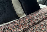 Kantha Quilt Kantha Throw Hand block Print Indian Natural Color mud print Quilt Hand Stitched Boho Throw Blanket, Housewarming Gift