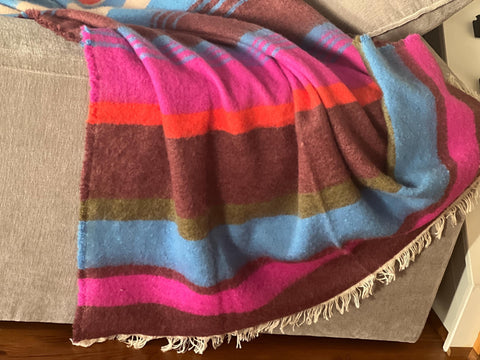 Wool  throw blanket, Mohair throw blanket, Soft blanket for sofa/couch, Warm blanket for winters, Cozy gift for mom,