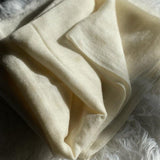 Cashmere Scarf, Natural Solid Ivory, Handmade  Nepal Scarf, Super Soft Travel Wrap, Gift For Him/Her
