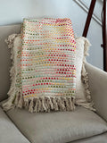 Boho Throw Blanket Handmade Woven Blanket with Tassels Decorative Sofa Throw for Home Decor, Boho  Bedroom Decor, Housewarming Wedding gift
