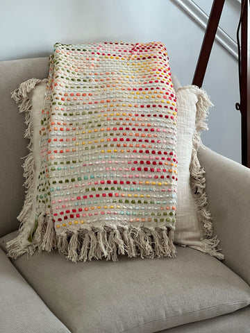 Boho Throw Blanket Handmade Woven Blanket with Tassels Decorative Sofa Throw for Home Decor, Boho  Bedroom Decor, Housewarming Wedding gift
