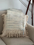 Boho Throw Blanket Handmade Woven Blanket with Tassels Decorative Sofa Throw for Home Decor, Boho  Bedroom Decor, Housewarming Wedding gift