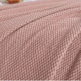 soft pink chunky throw blanket Dusty rose throw Blanket, Salmon pink cozy blanket with fringes for bedroom, Birthday gift for her