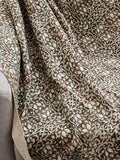 Brown throw blanket couch  Hand block print throw, Boho home decor, King/Queen Woven bedding for bedroom Housewarming gift for her