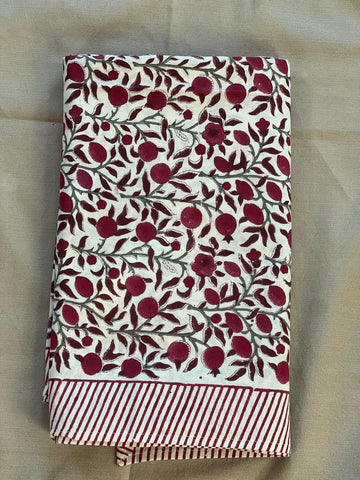 India block print tablecloth Cotton floral dining table decor, High quality runner with napkins and table mats set Gift for sister mom