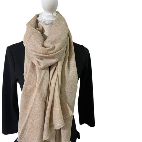 Cashmere Scarf, Unisex Solid Color, Handwoven in Nepal, Fashion Accessories Women Scarf, Gift for her