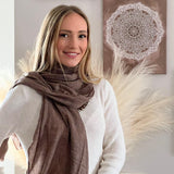 Cashmere Scarf, Unisex Solid Color, Handwoven in Nepal, Fashion Accessories Women Scarf, Gift for her