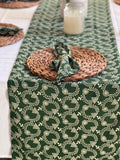 Moss green Wreath table runner, Christmas home decor, Green table runner for dining table, Holiday Home decor, Gift for home