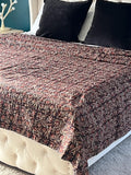 Floral Kantha Quilt Hand block Print floral Kantha quilt, Kantha throw Indian inspired Bedding Hand Stitched  cotton quilts  handmade gift