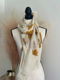 Cashmere Scarf, Fall Yellow Mustard Cashmere Scarf,  Warm Cozy Scarf/ Stole, Cozy Winter Cashmere Scarf,  Christmas Gift for Her