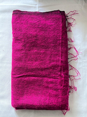 PURPLE Yak Wool Nepalese Scarf, Himalayan hand loomed Shawl, Large warm scar,  Hippie Boho soft Shawl, Meditation shawl