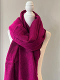 PURPLE Yak Wool Nepalese Scarf, Himalayan hand loomed Shawl, Large warm scar,  Hippie Boho soft Shawl, Meditation shawl