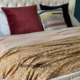 Cotton bedding, Handmade Indian Kantha quilt yellow kantha bedspread cotton quilt kantha throw Indian bed cover,
