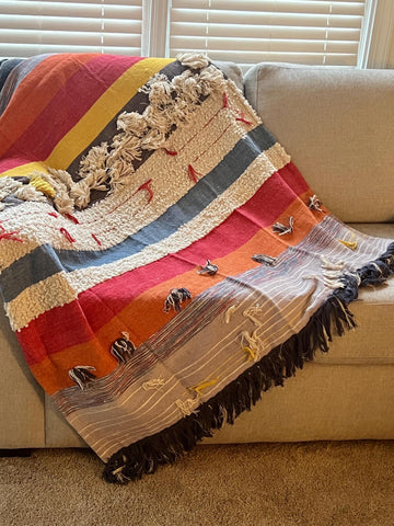 Premium Gift Boho blanket cotton throw blanket couch handmade throw Home Inspiration Sofa/bed throw,Hand Loomed Throw Unique Handmade gift