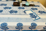 Green Floral Print Tablecloth, Floral Cotton TableCover, six to 8 seats , Farmhouse Tablecloth, Gift For Housewarming,