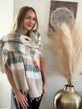 Natural Cream and Gray Himalayan Yak Wool Scarf,  handmade Made in Nepal ,Yak Wool Blanket Scarf, Soft Shawl, Scarf, Unique gift for her