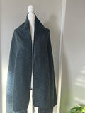 Black and Beige Wool Blanket Scarf, Extra Large Shawl, Travel Wrap Wool Soft Meditation Blanket Oversized Shawl HandMade Nepal