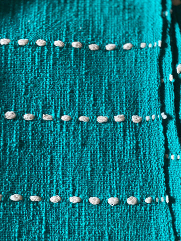 100% Cotton Teal Throw Blanket , Teal BlueThrow , Turquoise Blue Blanket , Turquoise Throw for Sofa , Teal BlueThrow for House Warming Gift