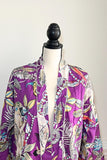 Pure cotton robe in bird print Cotton Kimono Robe for Women cotton lounge wear  Cotton House robe for Women Knee length Robe Gift for women