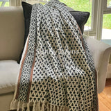 Cotton Throw Blanket, Boho Mud Cloth Throw Blanket, Gift for her Mothers day gift unique handmade gift
