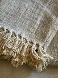 Black Organic Throw Blanket for Living Room, HandLoomed Cotton Throw, Cream Throw Blanket for Bedroom, Cotton Throw, Gift for Mom