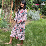 Cotton Kimono Robe,Block Floral Printed Robes,Kimono For Women,Night Wear Dress, Gift Bride Robe,Bathrobe Kimono, Gift for her