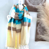 Yak wool throw, Tibet Handmade Yak Wool Blanket  shawl, Stripes Scarf, Soft Shawl/Throws, Yak Wool Hand-Loomed Nepal, Unique gift