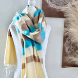 Yak wool throw, Tibet Handmade Yak Wool Blanket  shawl, Stripes Scarf, Soft Shawl/Throws, Yak Wool Hand-Loomed Nepal, Unique gift