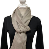 handmade Cashmere Minimal Scarf, Hand-spun Cashmere Stole, Evening Shawl/Scarf, Christmas Gift