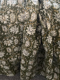 Green Quilt, Kantha Quilt, Green Floral  Kantha Quilt, Indian Cotton Bedding, Handmade  Bedspread in All Sizes, Perfect Christmas Gift