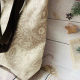 100% Linen Bag , Floral Tote Bag , Handmade bag for mom, Christmas gift for mmkm, Geandmom, teacher