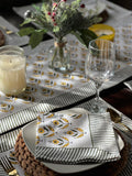 Hand block print table runner, Fall decor, Placemats with napkins set Cotton napkins, Home decor, Dining table decor
