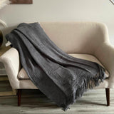 Super Soft Blanket, Cozy Throw, Orange Throw Blanket With Tassels, Extra Soft Rust Knitted Throw Blanket For Couch