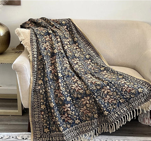 Designer blanket Moss green cotton throw blanket couch handmade throw Home Inspiration Sofa/bed throw,Hand Loomed Throw Unique Handmade gift
