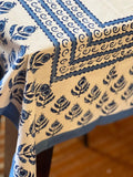 Indian block print floral tablecloth, Boho Vintage rectangular Tablecloth Handmade Table cloth, unique gift for mom, Hostess gift