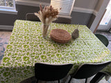 Indian block print floral tablecloth, Boho Vintage rectangular Tablecloth Handmade Table cloth, unique gift for mom, Hostess gift