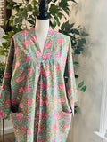Pure boho kimono robe for women in cotton floral print Night gown for summers dressing gown for ladies gift for wife ,gift for girlfriend